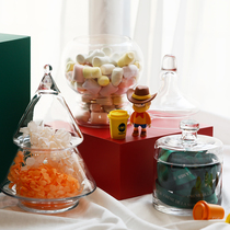 Mino Sweet Home Ornaments Transparent Glass Jar Shaped Storage Jar Christmas Window Decoration Birthday Party