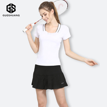 2021 new badminton suit womens sports jersey competition tennis suit suit top skirt short-sleeved sweat-absorbing quick-drying suit