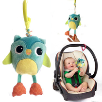 American D owl pull shock crib cart small pendant toy 0-1 year old baby exercise hand grip cloth