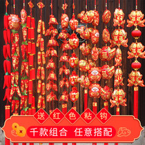 New house housewarming decoration pepper firecracker string pendant Household new home entry indoor moving scene layout