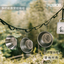Filter017 canopy decoration hanging lamp hanging equipment hanging small lantern link outdoor rope tent camping lanyard Group