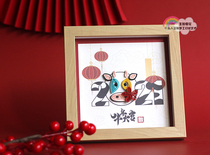 Shenghua creative niche 2021 ox year paper Teachers Day handmade diy greeting card piece Chinese style material package