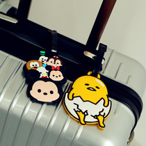 Cartoon suitcase tagging Korean version silicone luggage tag suitcase consignment hangtag overseas supplies