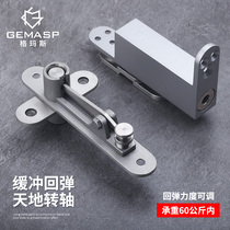Wooden door with positioning space and Earth shaft wooden door upper and lower hinge positioning door shaft rotation shaft hidden hinge door