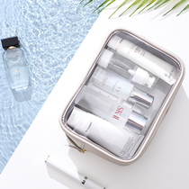 Transparent cosmetic bag female portable simple skin care cosmetics storage bag wash bag large capacity travel cosmetic bag