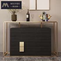 Italian entrance cabinet Post-modern light luxury home decoration designer New Chinese foyer partition cabinet Nordic locker