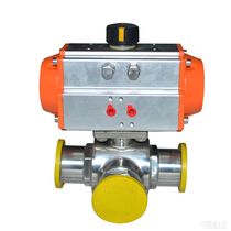 Pante 304 stainless steel sanitary pneumatic quick-loading three-way ball valve clamp Chuck L-type T fast card Valve New