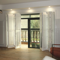 Shin Lian Balcony Solid Wood Folding Venetian Door American Kitchen Partition Toilet Pushdoor No Down-rail Living-room Moving Door