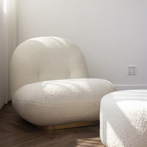 Nordic lamb wool lazy sofa balcony cloud chair light luxury Net red leisure sofa designer chair living room home