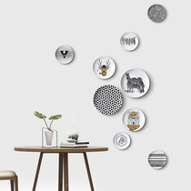 Nordic style personality creative hanging plate wall decoration Dining room wall wall decoration Living room wall plate hanging decoration wall decoration