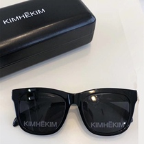 kimhekim sunglasses female summer seaside net red with sunglasses small red book Caramel color double English letter lens