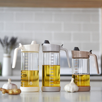 Japan kitchen anti-spill household glass oil jug sauce bottle vinegar bottle oil storage seasoned small bottle of large capacity oil tank