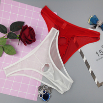 Buy 2 get 1 sex underwear men open file sexy mesh low waist ultra-thin transparent temptation Japanese hot triangle pants