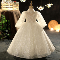 Wedding Flower Girl Wedding Dress Princess dress high-end piano performance show clothes girl dress autumn and winter