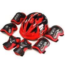 Children wheel slip protective gear suit baby helmet skateboard skate riding bike balance car anti-kneecap safety helmet
