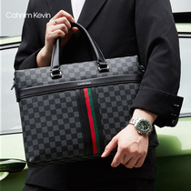 Cohnim Kevin Hand bag male leather business briefcase waterproof computer bag short-distance business trip diagonal bag