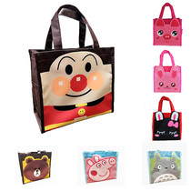 Thickened waterproof cute cartoon hand lunchbox square student lunch box bag Miscellaneous Bags Oxford Cloth Bag meal kits