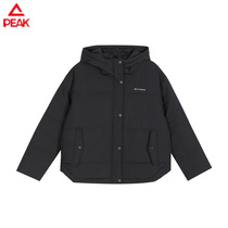 PICK PEAK womens thick cotton coat black hooded winter warm fashion casual jacket top F594022