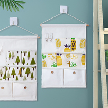 Wall-mounted storage bag Hanging bag Cabinet door back wall hanging storage bag Bedroom storage small bag Debris finishing hanging pocket