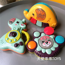 Small piano drum number guitar infant instrument sound and light appease Bell hand grabbing baby music Enlightenment early education toy