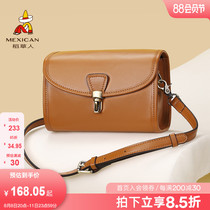 Scarecrow Ms bag 2022 new retro - leather singles bag classic bag with small square bag of cow skin skin