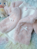 Winter doll clothes Korean rabbit fur fur suit two-piece suit suitable for 45-48cm