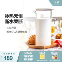 Beiding cool kettle glass temperature difference explosion-proof household cold kettle cool white boiling water lemon kettle large capacity spring and summer