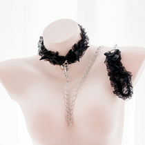 Cute sweet lace snow spinning bells neck neck ring sexy lingerie accessories towing chain neck jewelry