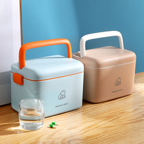 Medical box portable household student dormitory family drug storage box small emergency medical care box large capacity