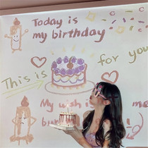 Little red book with ins happy birthday decoration projector party photo props Children Baby Girl atmosphere light