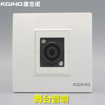 Type 86 high-power stage audio socket soldering four-core speaker Ohm Kanon plug socket panel
