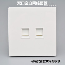 Large board double-port blank network information panel super class 6 class 7 network cable does not contain module computer wall socket