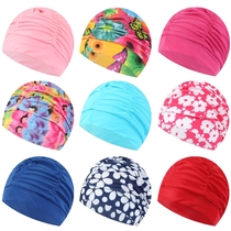 Swimming cap womens long hair waterproof do not take the head swim hat womens cloth special personality womens loose sunscreen male adult
