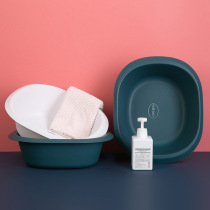 Home square plastic washbasin thickened large household laundry basin student dormitory washbasin