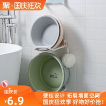 ju jia jia washstand toilet wall-mounted gua pen artifact free punch bathroom strong adhesive hook Basin storage rack