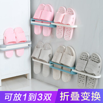 Home home foldable shoe rack Wall-mounted shoe rack behind the door Home wall paste space-saving slipper rack