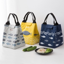  Home home lunch box handbag lunch bag small canvas insulation bag aluminum foil lunch box bag hand carry thickened with rice bag