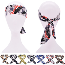 Strap tennis hairband Street football Outdoor sports fitness mens and womens cotton headscarf sweat-inducing camouflage headscarf