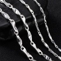 pt999 platinum necklace for men and women pt950 platinum necklace for men white gold ingot chain clavicle chain customization
