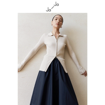 JAJA Upw Washable Environmentally Friendly Cotton Real Silk Chao Sensible Slim Fit Zipper Knit