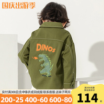 Balabala boys coat shirt 2021 autumn new children childrens cotton clothes 201321105107