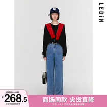 (Mall the same section) Lemachi Love Chest Needle Cardio-hoodie 2021 Winter New Fur Knit Weaters C1EDC1203