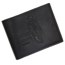   Soft leather hunter wallet short mens multi-function card bag personality tide horizontal style with zipper change clip