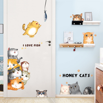 Cartoon Patch Drawing Small Pattern Wall Stickup Children Room Wall Room Bedroom Cozy Decoration Patch Paper Door Applid Wallpaper Self-Stick