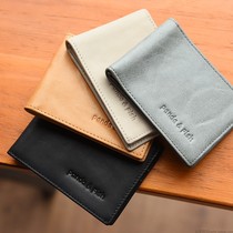 Custom section headlayer calf leather multi-position card bag zero wallet bank card drivers license leather clip S