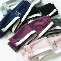 Pro-zipped pure cotton side strip of underpants boy girl girl trousers Childrens mother clothes autumn clothes childrens pants