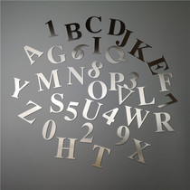 High-grade metal alphanumeric jewelry home wall decoration DIY stainless steel door brand