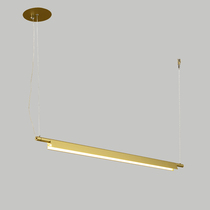 Minimalist long strip restaurant chandelier LED designer table lamp light luxury simple creative office bar chandelier