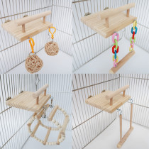 Bird toys Hamster toys Little pet springboard combination toys Parrot ladder springboard Ladder swing