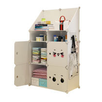 Childrens toys drawer storage cabinet Plastic cartoon stickers Simple wardrobe Environmental protection resin free laundry cabinet